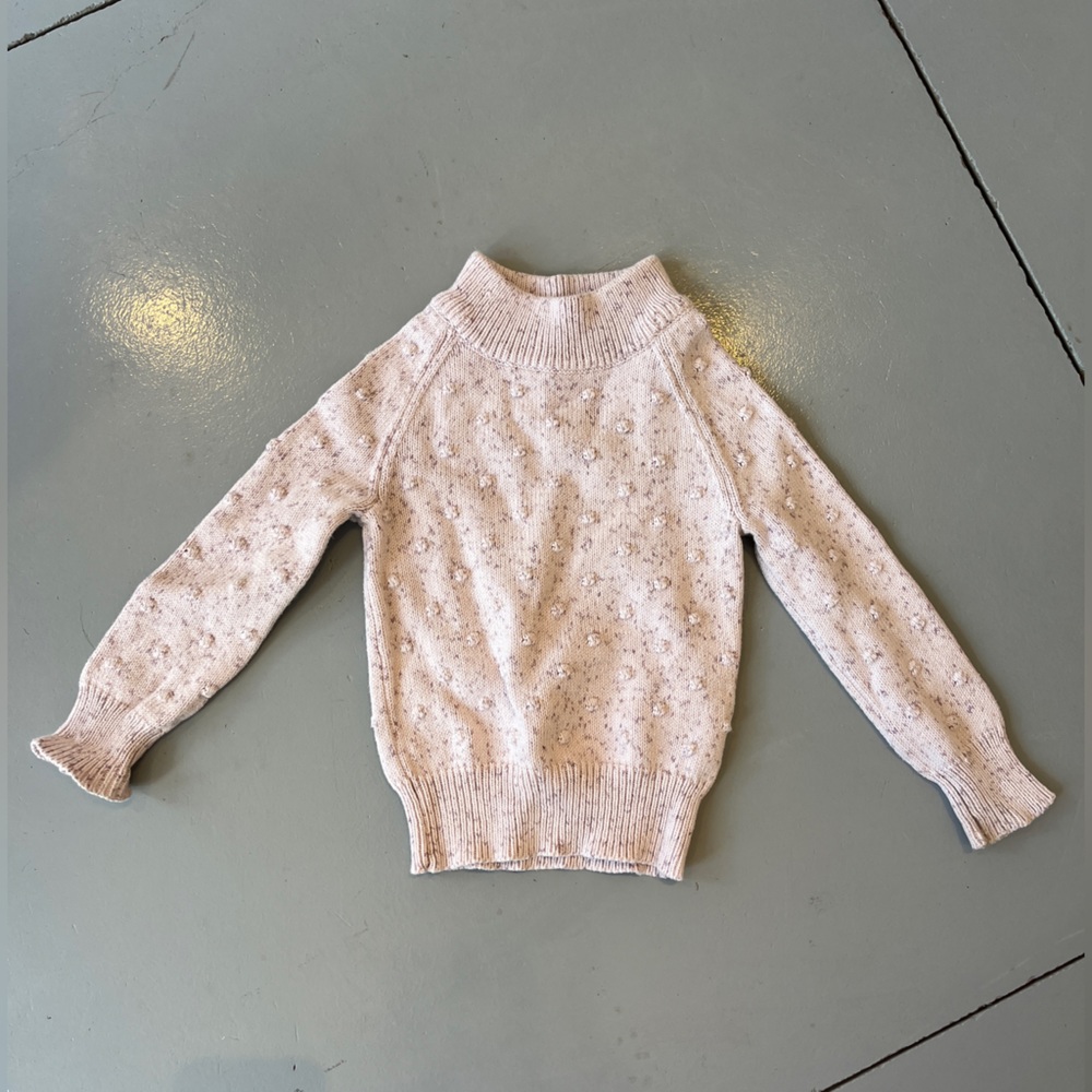 Girls Jamie Kay pink popcorn sweater